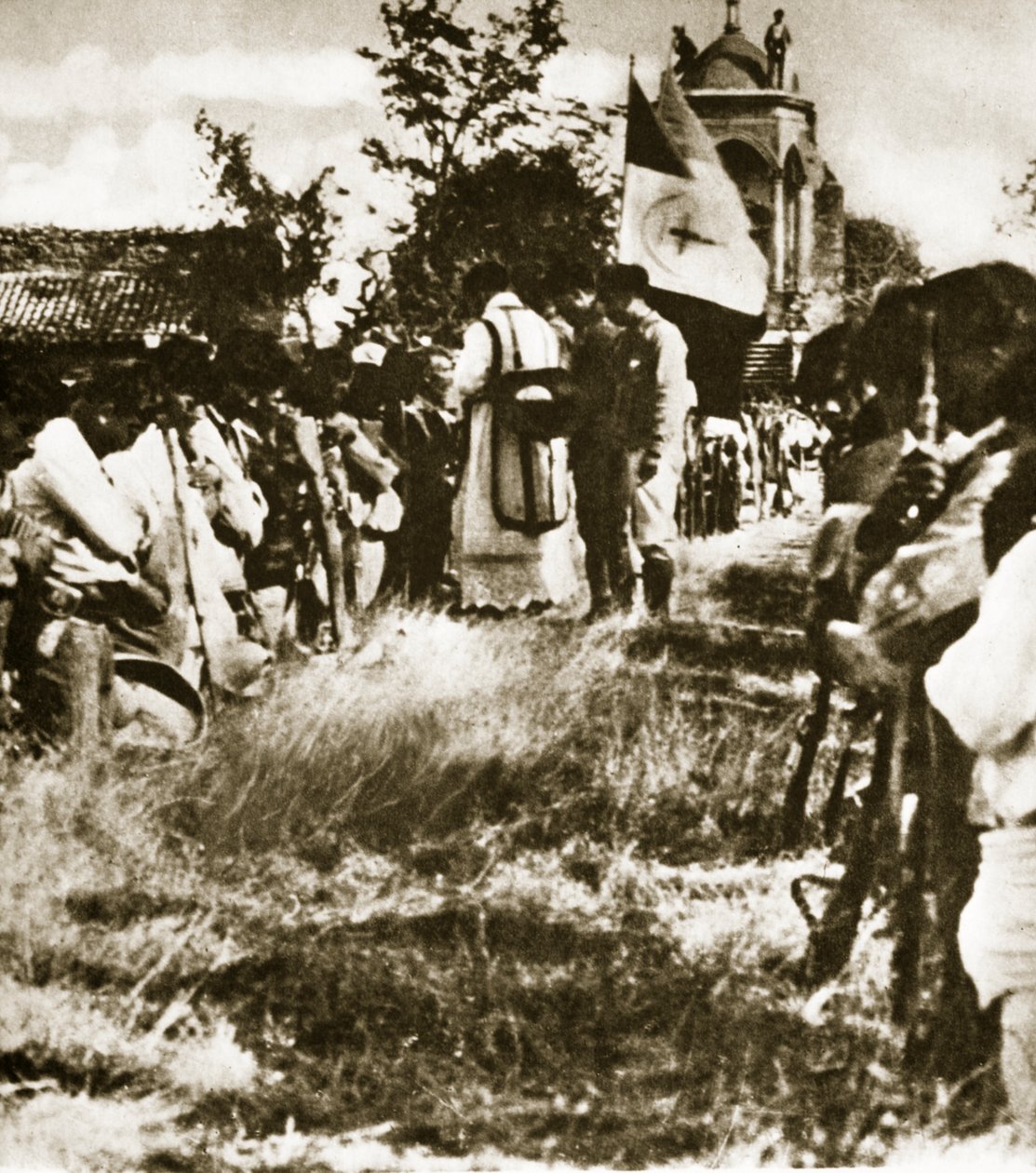 Skupina Cristeros se shromáždila na tajné pobožnosti, kolem roku 1926 od Agustin Victor Casasola