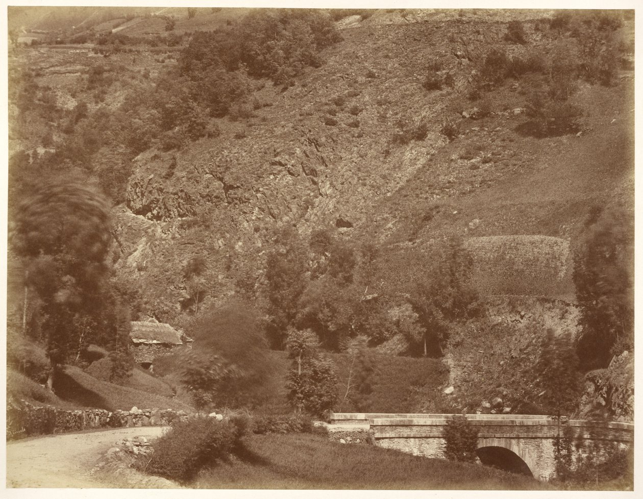 Pont Sur la Route de Bigorre (Coup de Vent) od Aimé Civiale