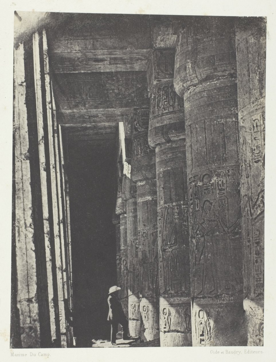 Medinet-Habou, galerie paláce Ramses-Méiamoun; Thebes od Aimé Rochas