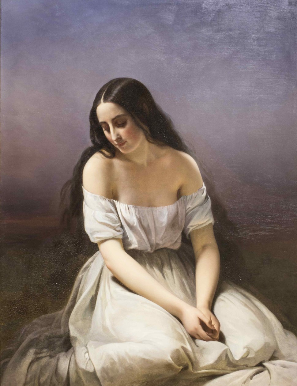 Mladá žena klečící, 1839. od Aimée Brune Pagès