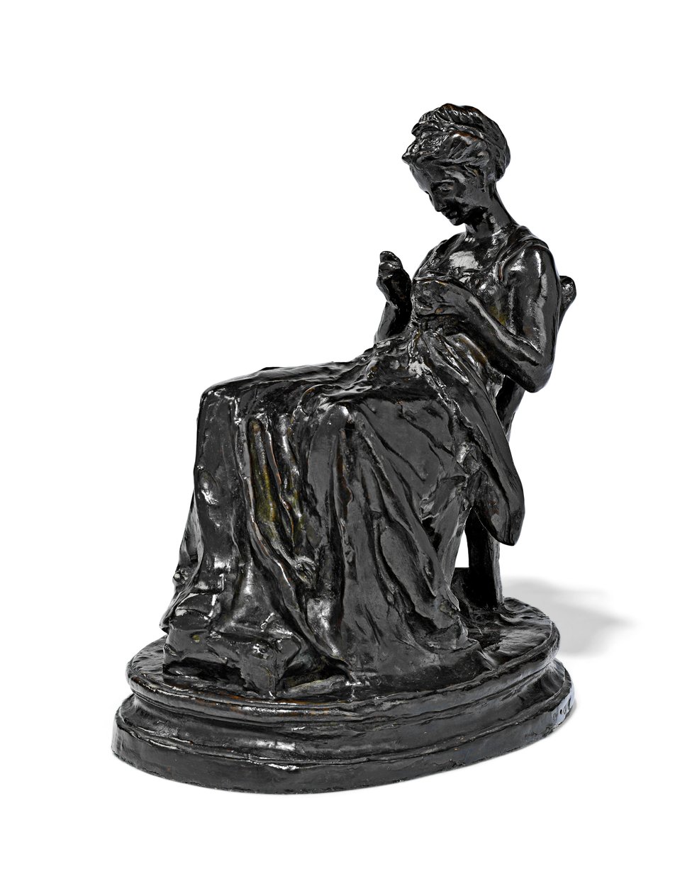 La Brodeuse, konec 19. - začátek 20. století (bronz) od Aime Jules Dalou