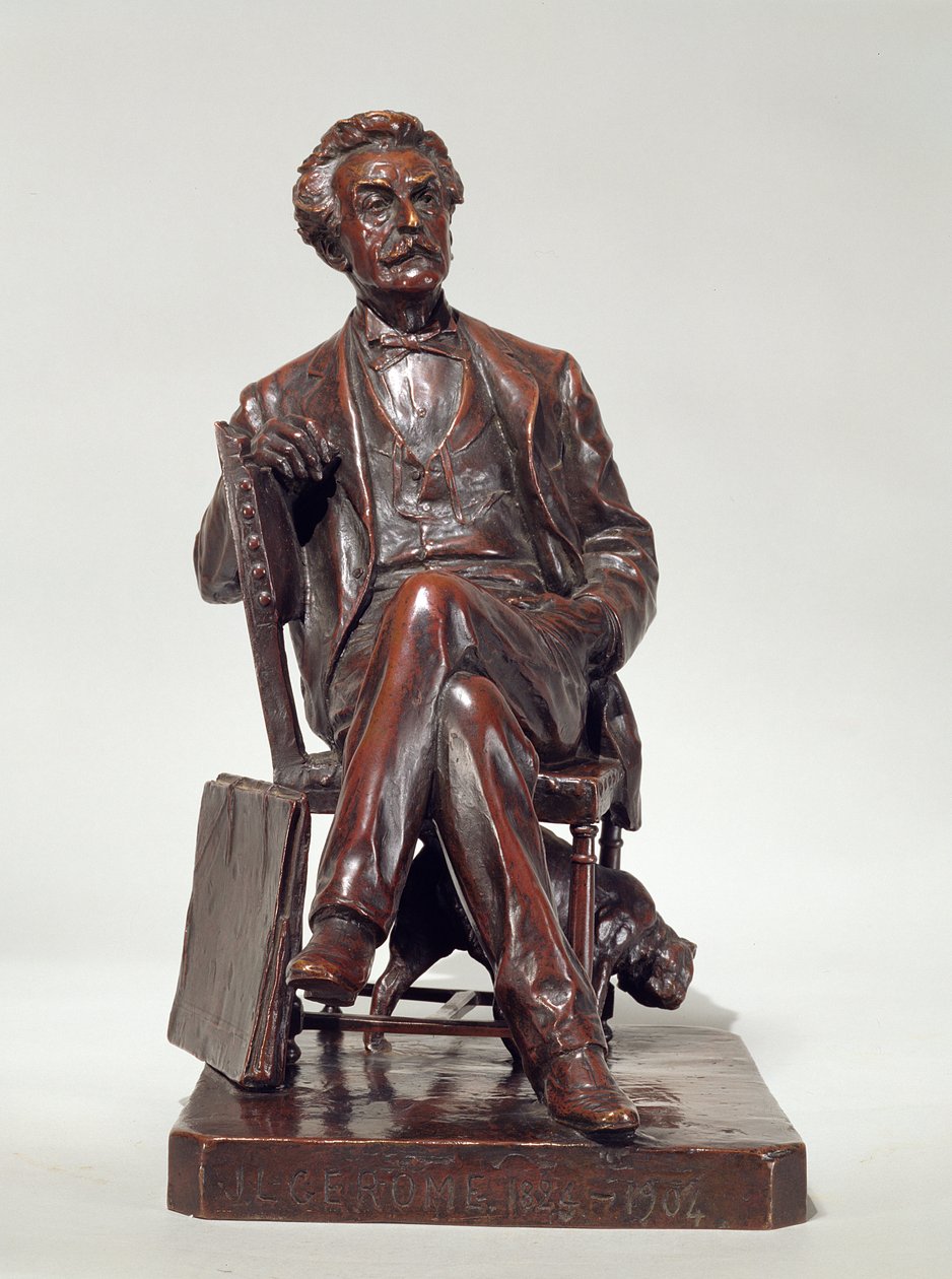 Sedící portrét Jean Leon Gerome (1824-1904) 1904 (bronz) od Aimé Nicolas Morot