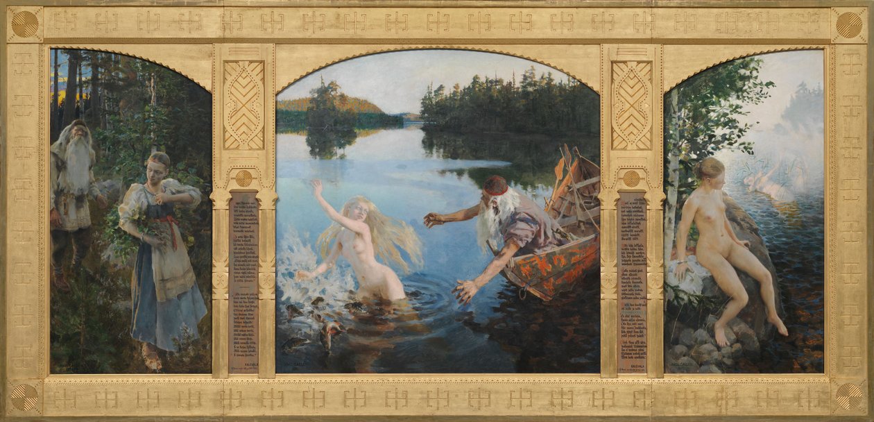 Mýtus o Aino, triptych od Akseli Gallen-Kallela