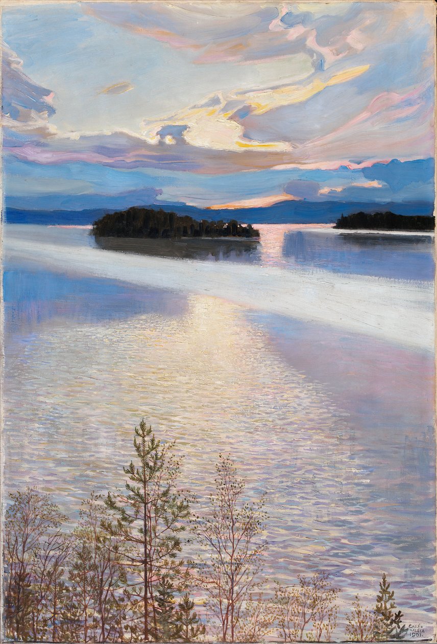 Výhled na jezero od Akseli Gallen-Kallela
