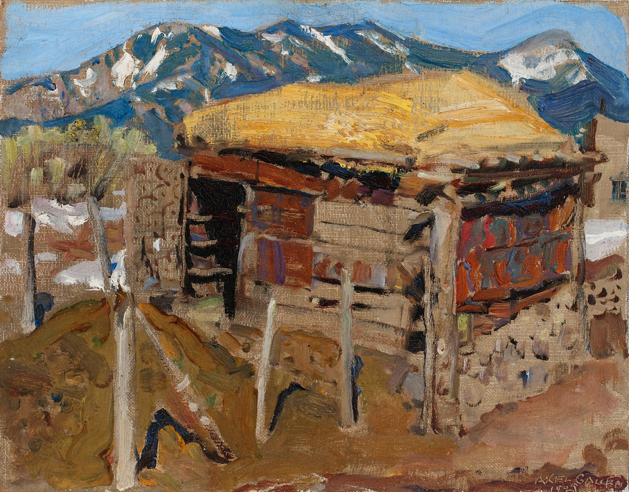 Kůlna v pohoří Taos od Akseli Gallen-Kallela