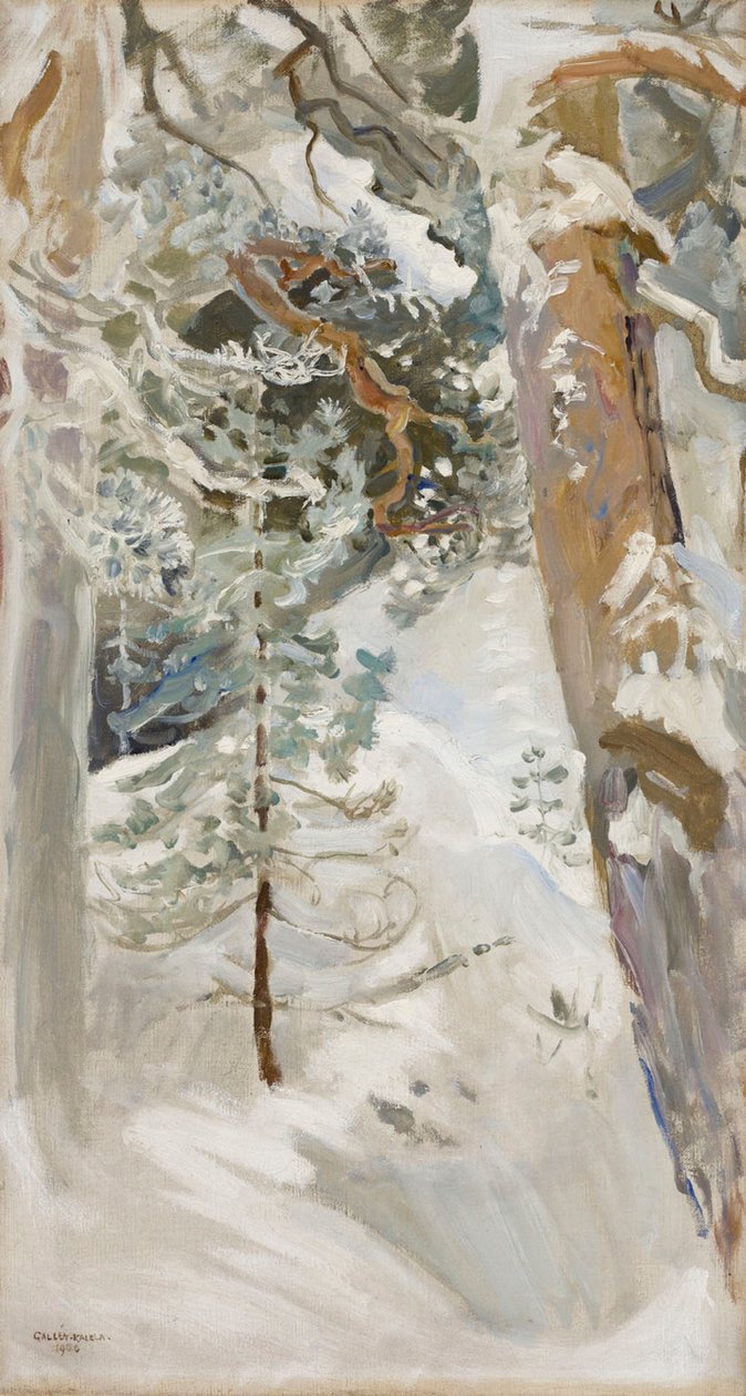 Zasněžená krajina od Akseli Gallen-Kallela