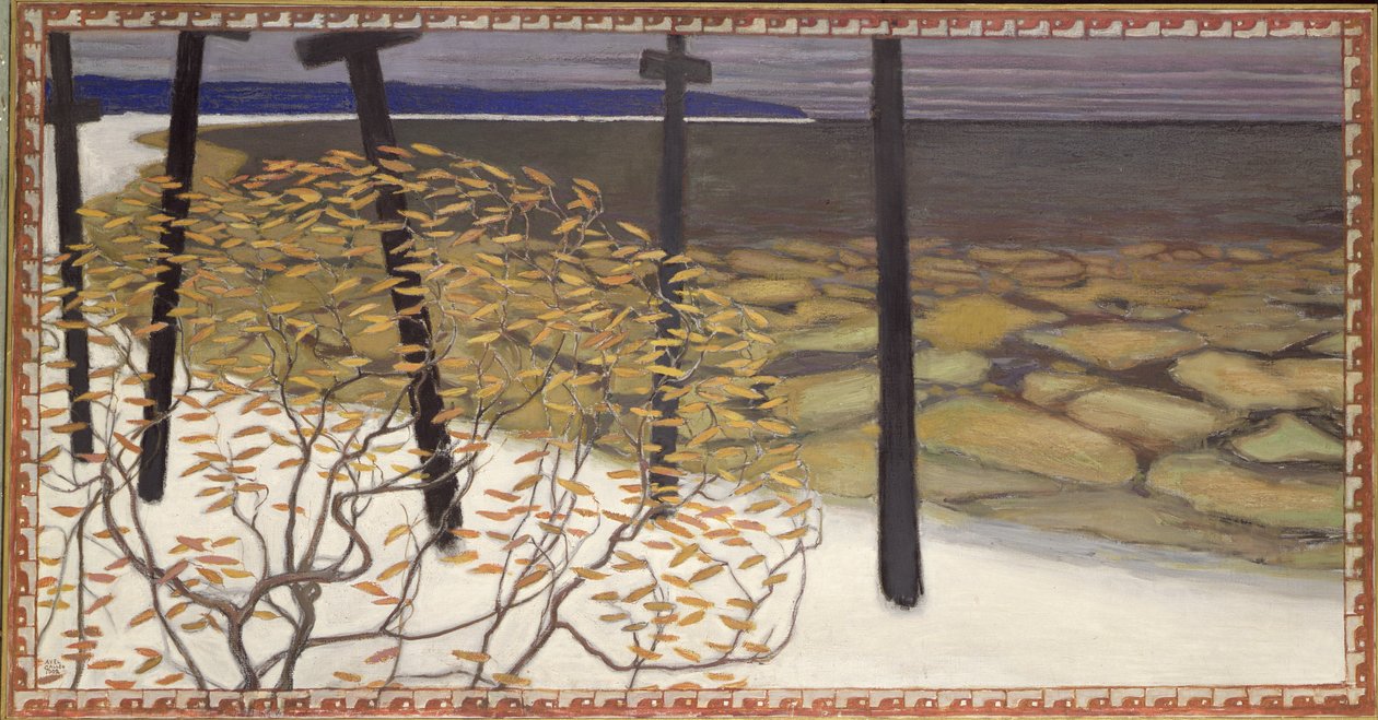 Podzim, pět křížů (olej na plátně) 1902 od Akseli Valdemar Gallen Kallela