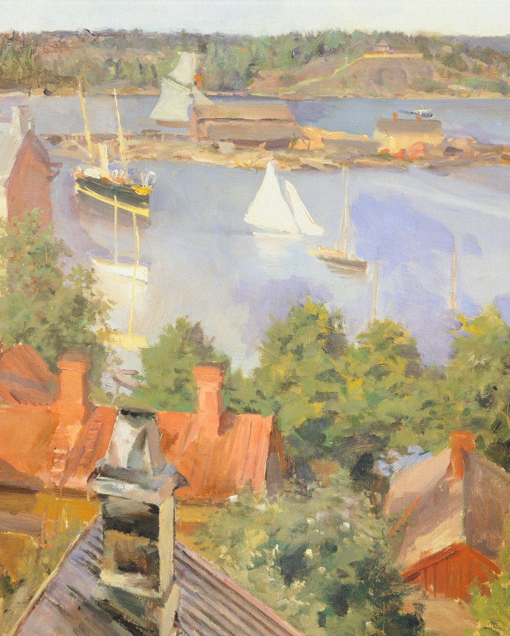 North Harbor, Helsinki by Akseli Gallen-Kallela, Finland 19th century Detail od Akseli Valdemar Gallen Kallela