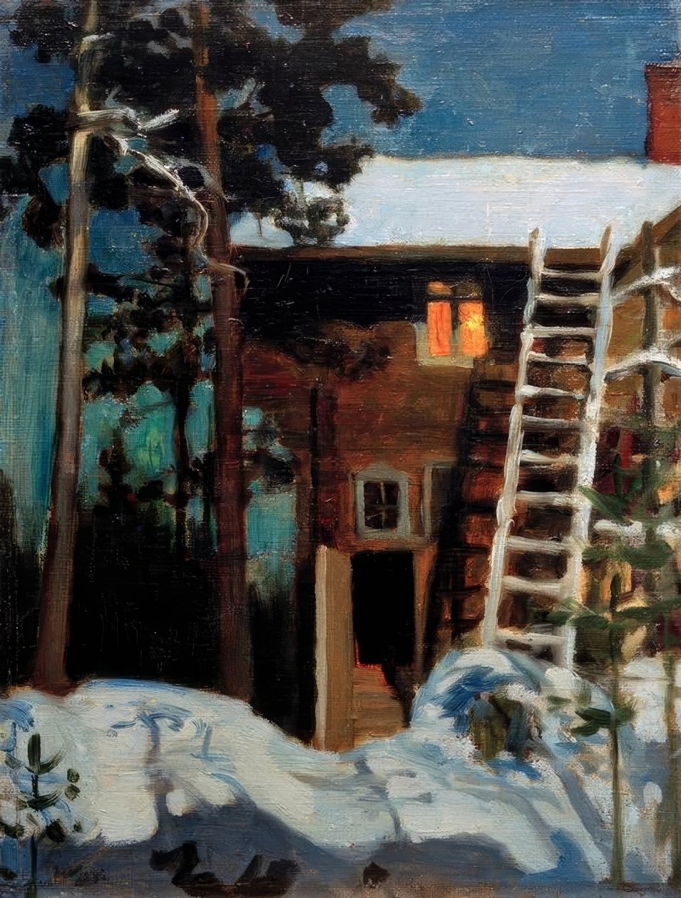 Kalela im Winter od Akseli Valdemar Gallen Kallela