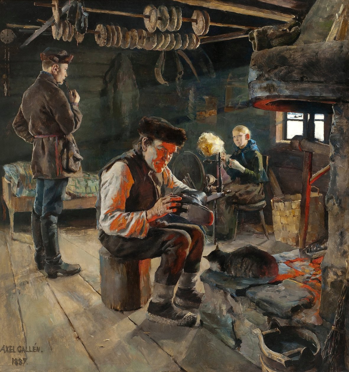 La vie Rustique - on Rustikální život - Akseli Gallen-Kallela (1865-1931). Olej na plátně od Akseli Valdemar Gallen Kallela