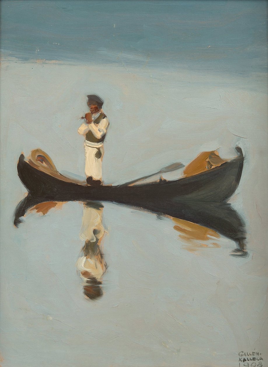Muž lovící ryby na Gallen-Kallela, Akseli (1865-1931) od Akseli Valdemar Gallen Kallela