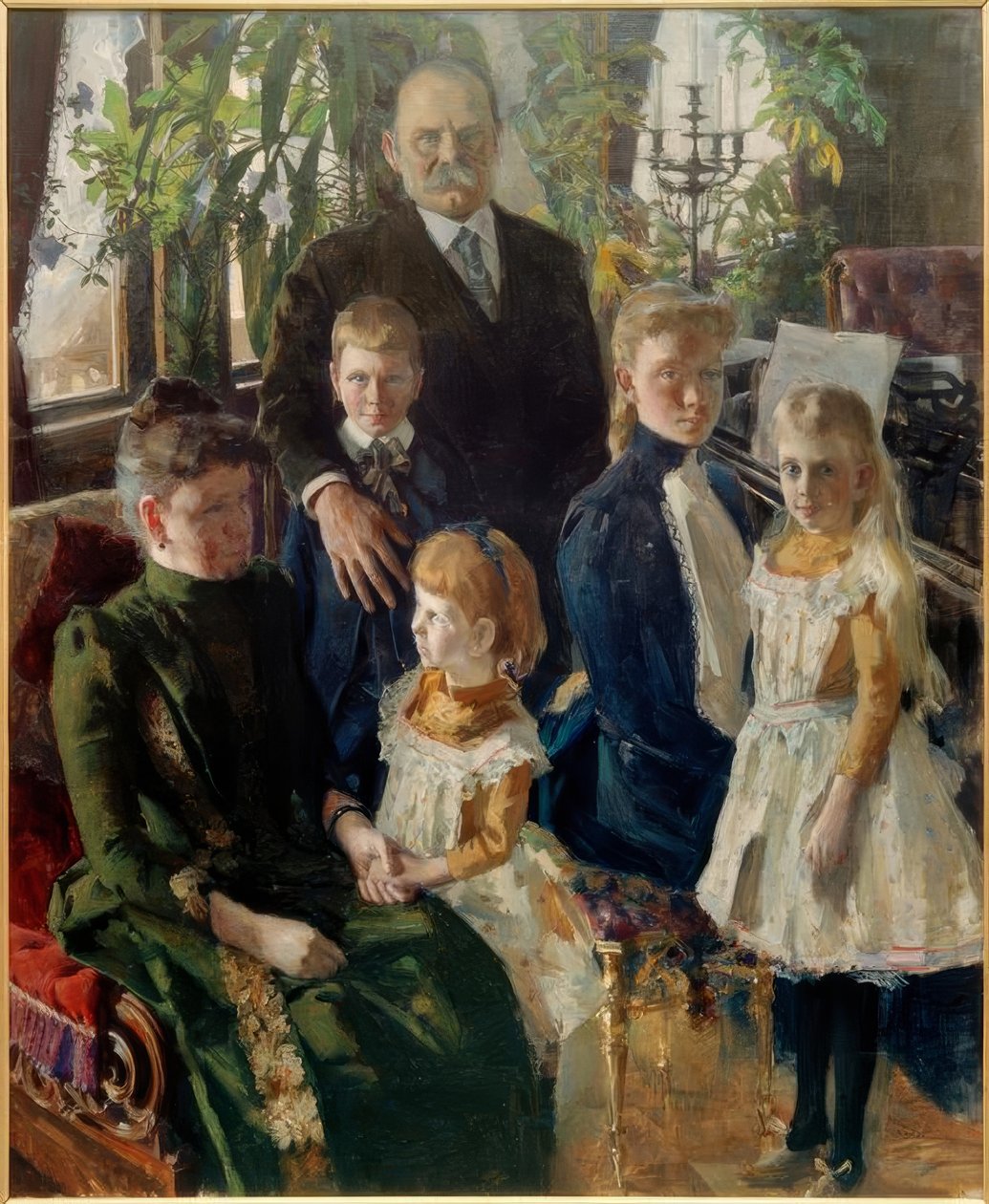 Portrét rodiny průmyslníka Anttiho Ahlströma od Akseli Valdemar Gallen Kallela