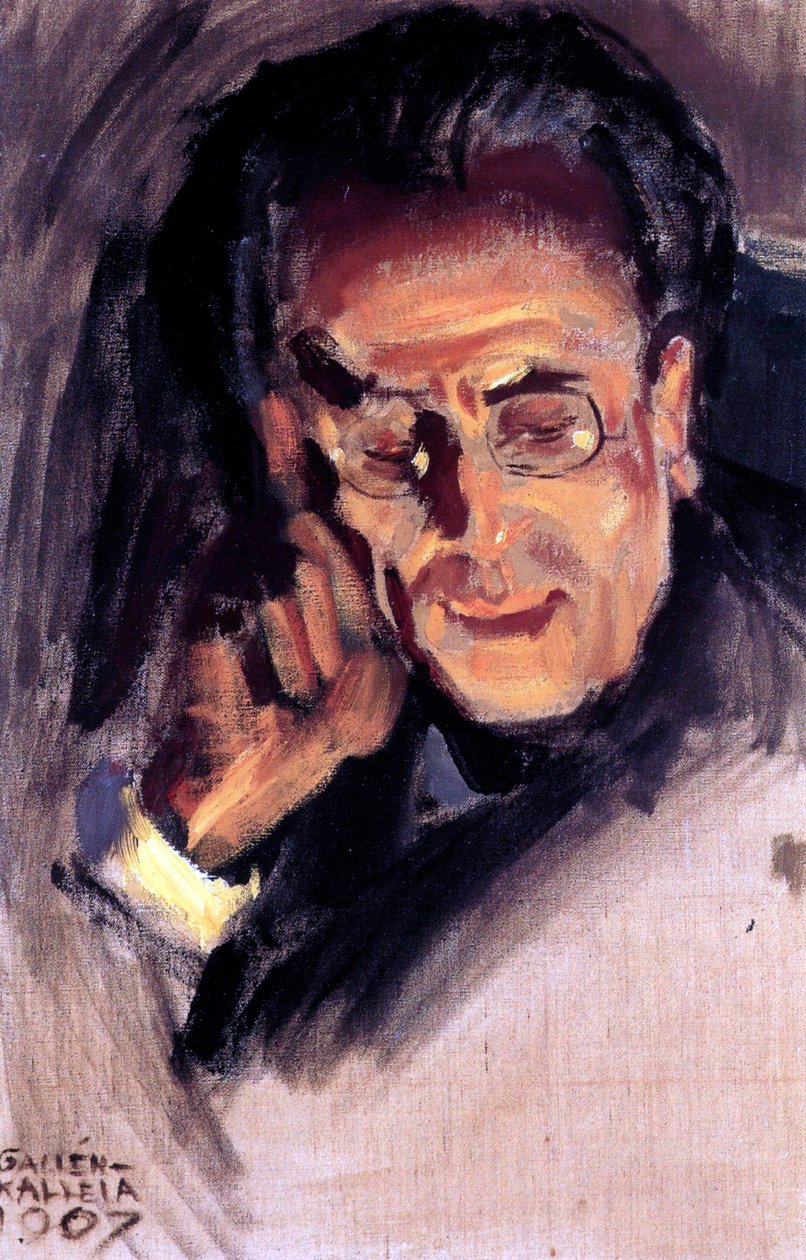 Portrét Gustava Mahlera (1860-1911) - Peinture de Akseli (Axel-Gallen, Axel Gallen) Gallen-Kallela (Gallen Kallela) (1865-1931), olej na plátně od Akseli Valdemar Gallen Kallela
