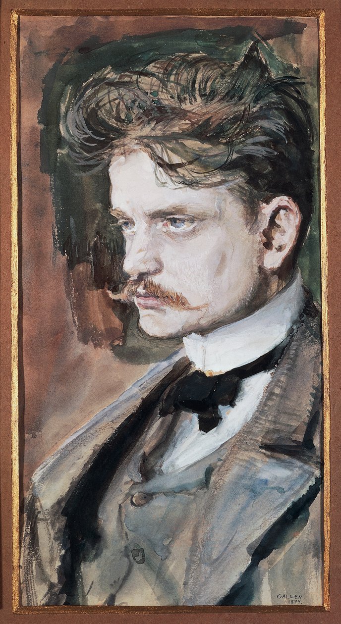 Portrét Johana Christiana Julia Sibelia, známého jako Jean Sibelius (Hameenlinna od Akseli Valdemar Gallen Kallela