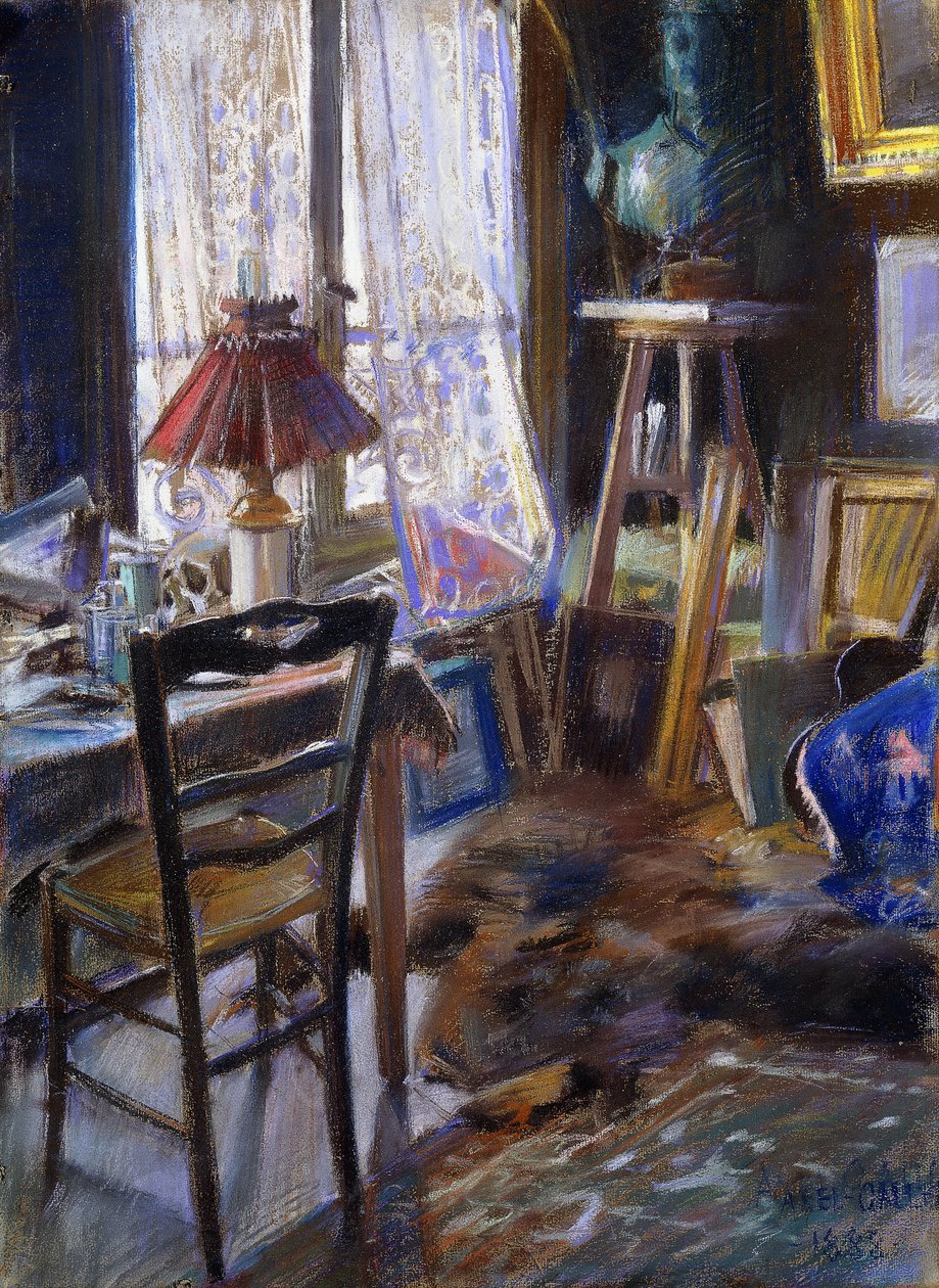 Studio Comte Deheaulme de Vallombreuse, 36 Rue Jouffroy, Paříž od Akseli Valdemar Gallen Kallela