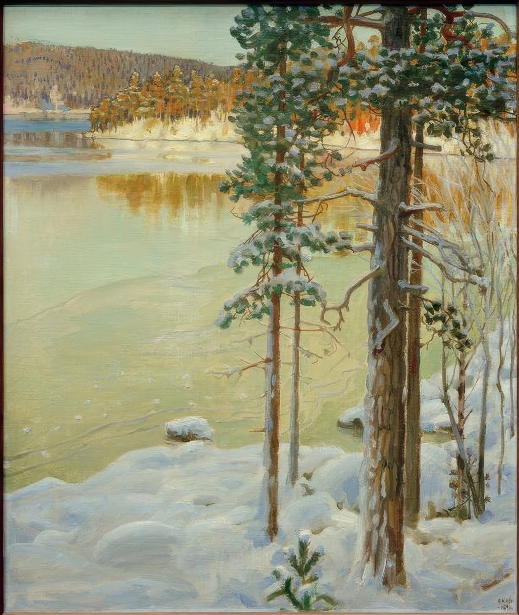 Zugefrorener See, Ruovesi od Akseli Valdemar Gallen Kallela