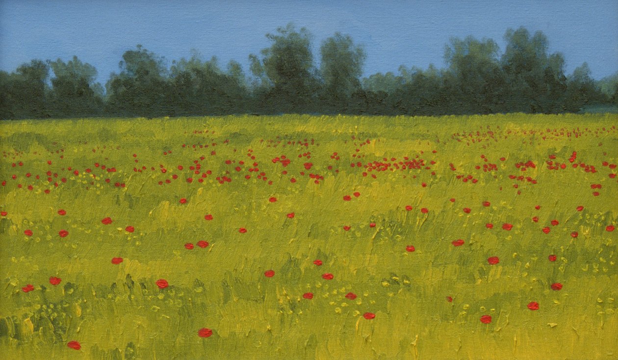 Žluté pole s máky, 2002 od Alan Byrne