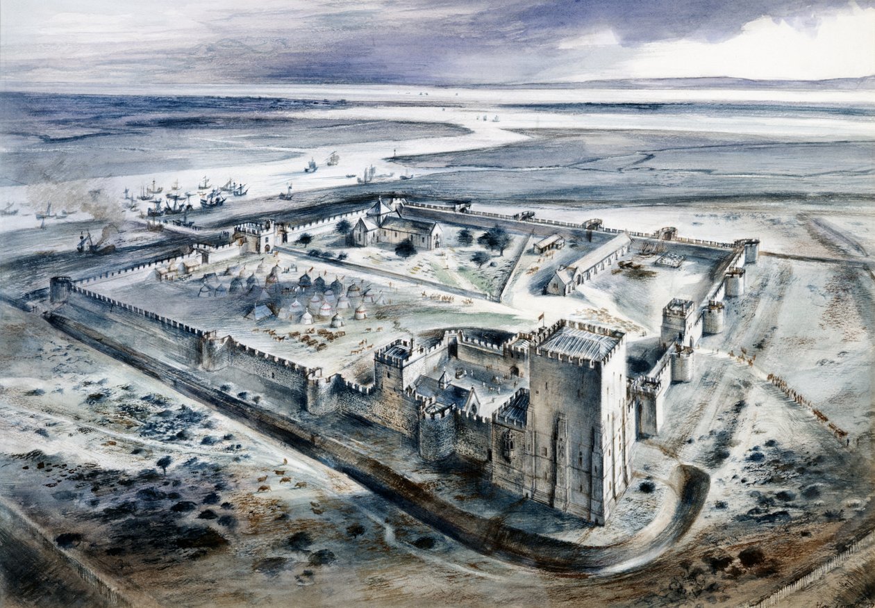 Hrad Portchester, 15. století, 60. léta 20. století od Alan Ernest Sorrell