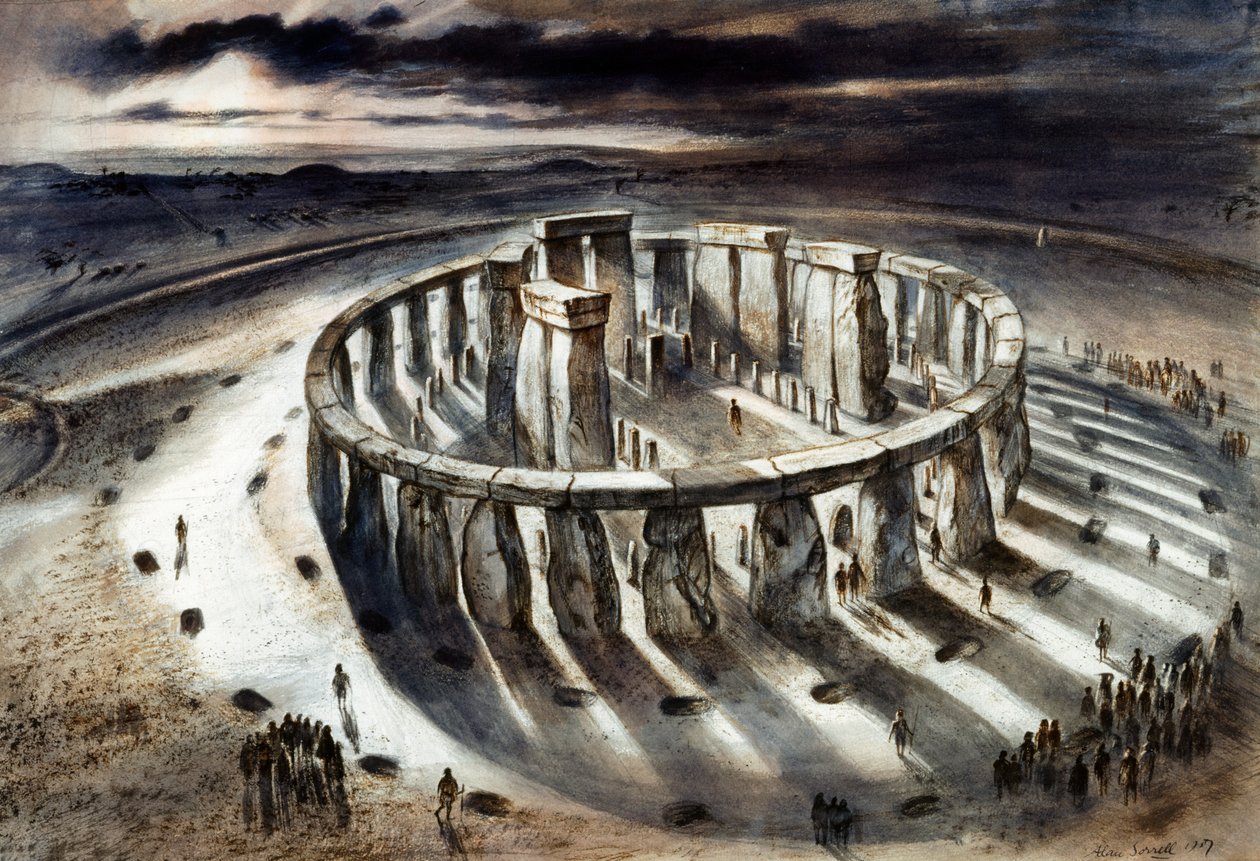 Stonehenge 1000 př.nl, c1960 od Alan Ernest Sorrell