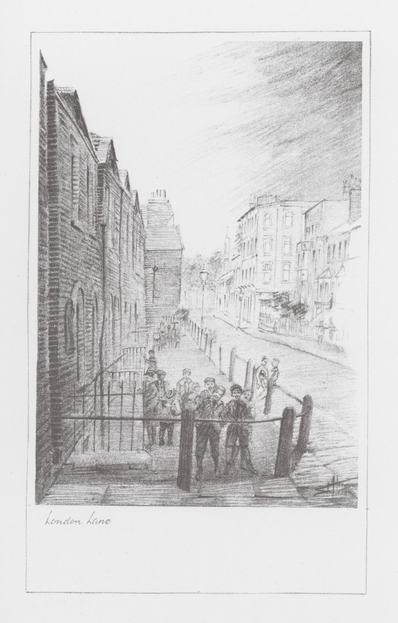 London Lanes: London Lane (litografie) od Alan Stapleton