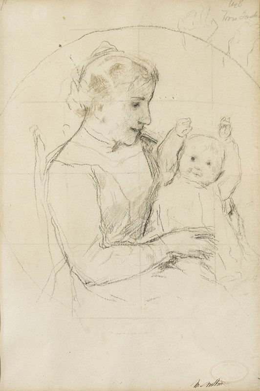 matka s dítětem od Albert Anker