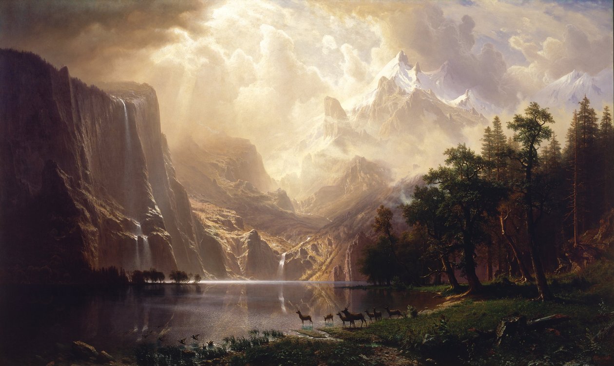 Mezi Sierra Nevada, Kalifornie od Albert Bierstadt