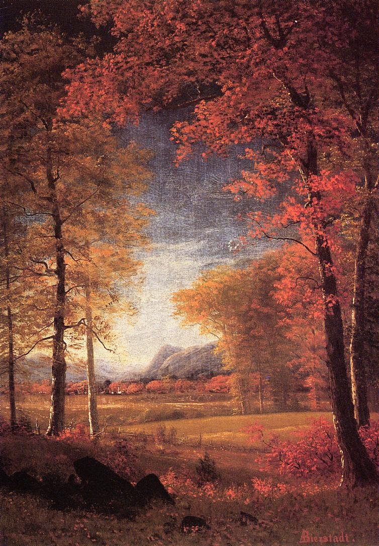 Podzim v Americe, Oneida County, New York od Albert Bierstadt