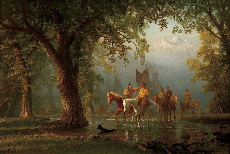 Odjezd indické válečné strany od Albert Bierstadt