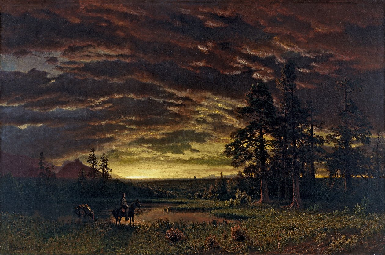Večer na prérii od Albert Bierstadt