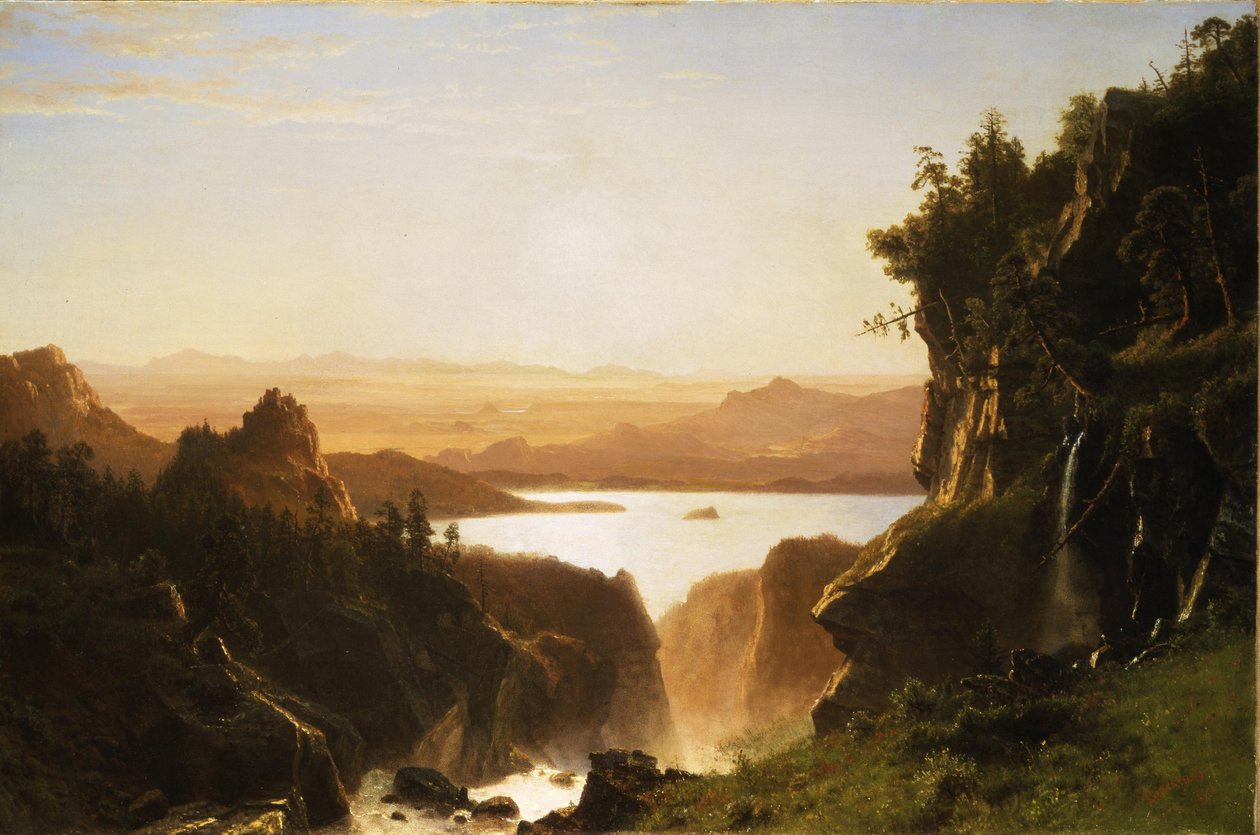 Island Lake, Wind River Range, Wyoming od Albert Bierstadt