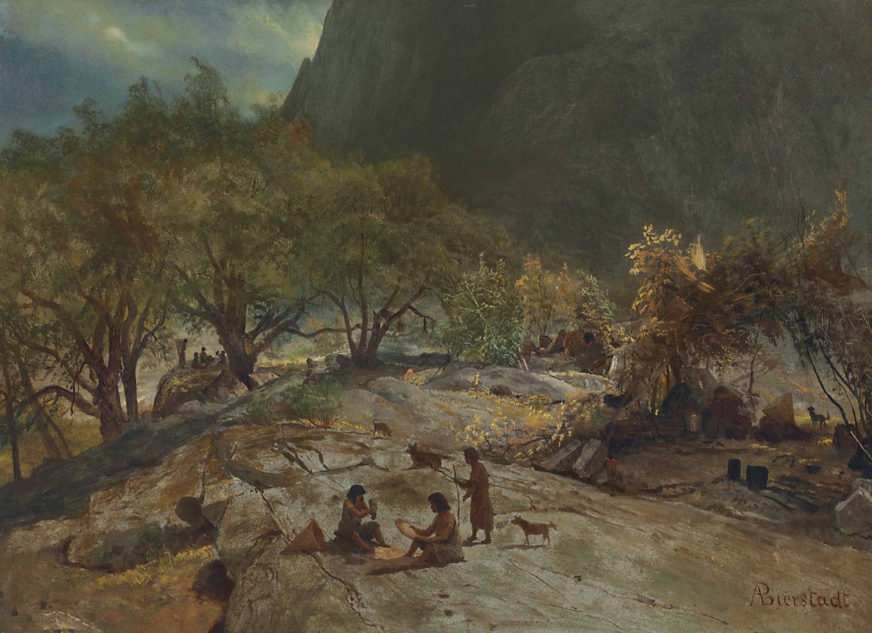 Mariposa indické tábořiště, Yosemitské údolí, Kalifornie od Albert Bierstadt