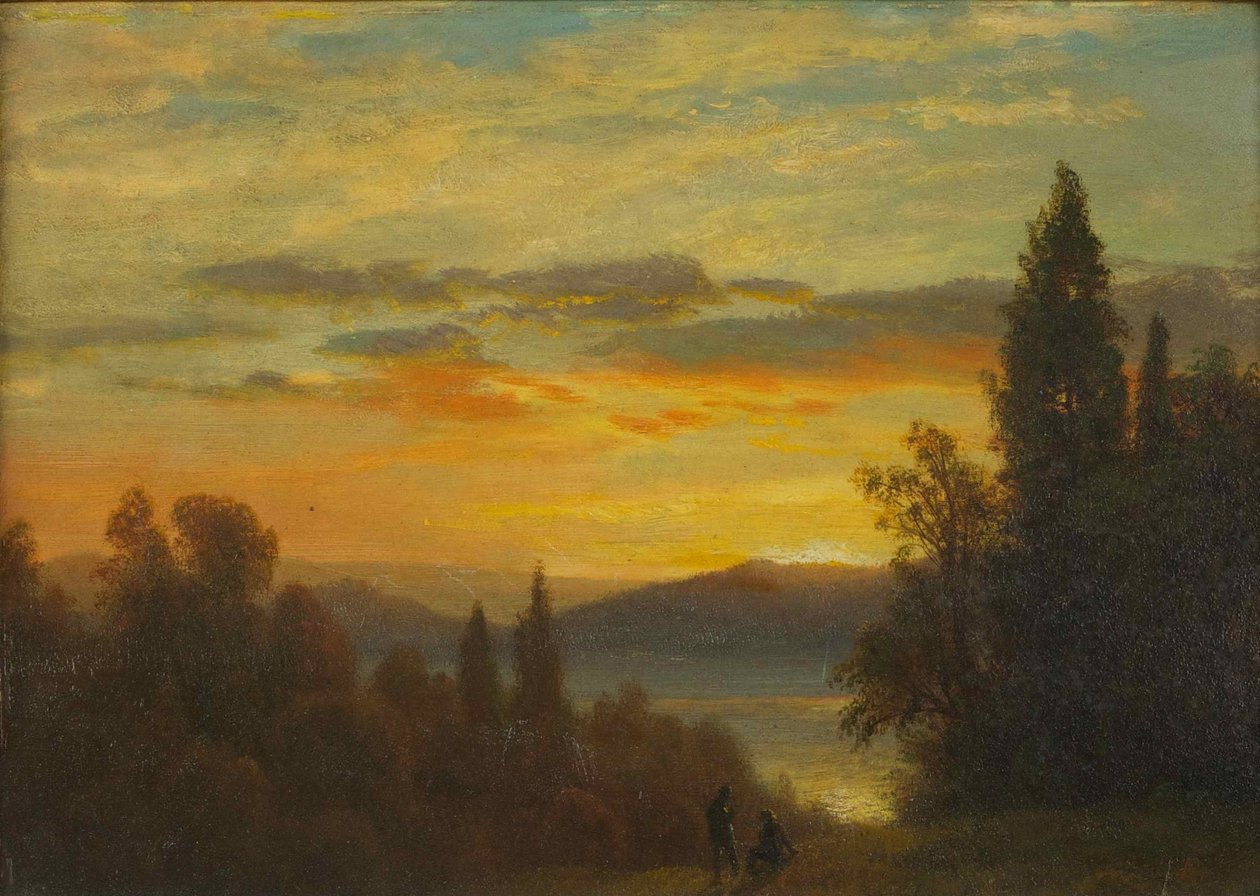 Na řece Hudson poblíž Irvingtonu od Albert Bierstadt