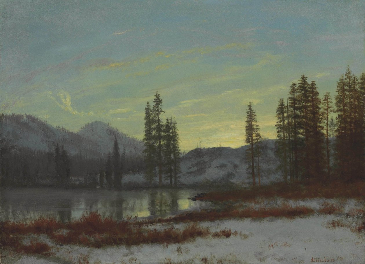 Sníh ve Skalnatých horách od Albert Bierstadt