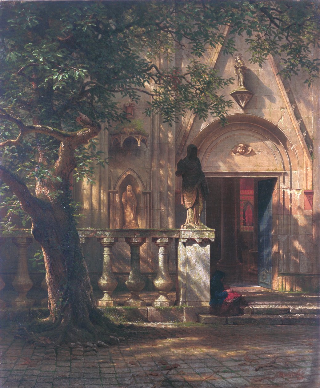 Sluneční světlo a stín od Albert Bierstadt