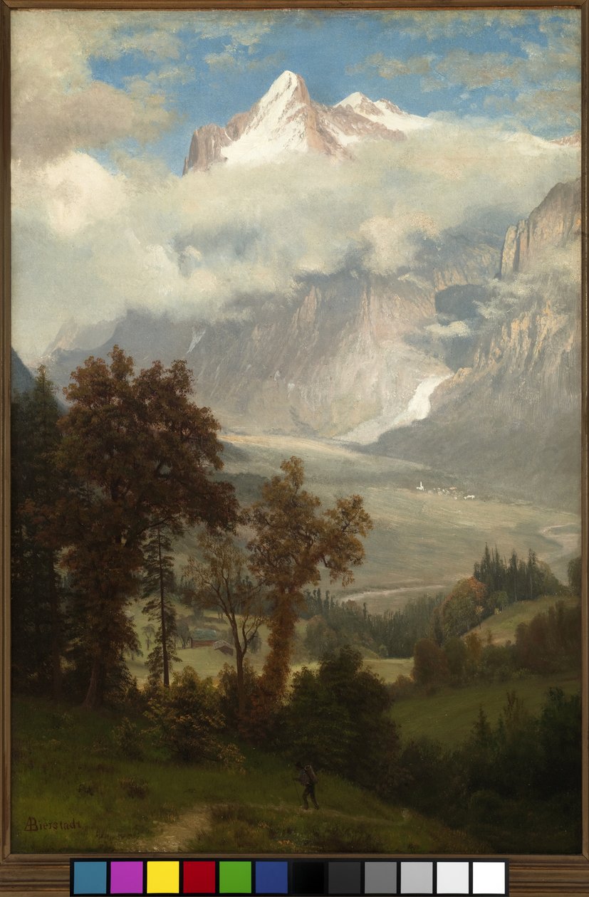 Pohled na Wetterhorn z údolí Grindelwald od Albert Bierstadt