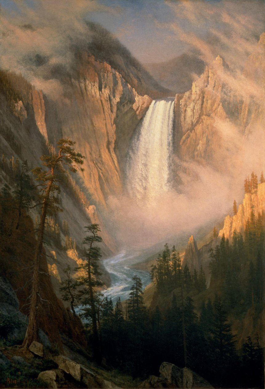 Yellowstone Falls od Albert Bierstadt