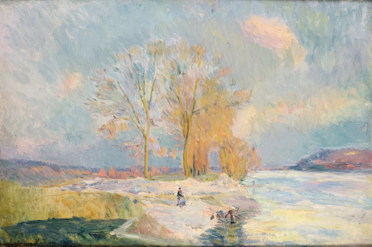 Břehy Seiny a Vernon v zimě, 1901 od Albert Charles Lebourg
