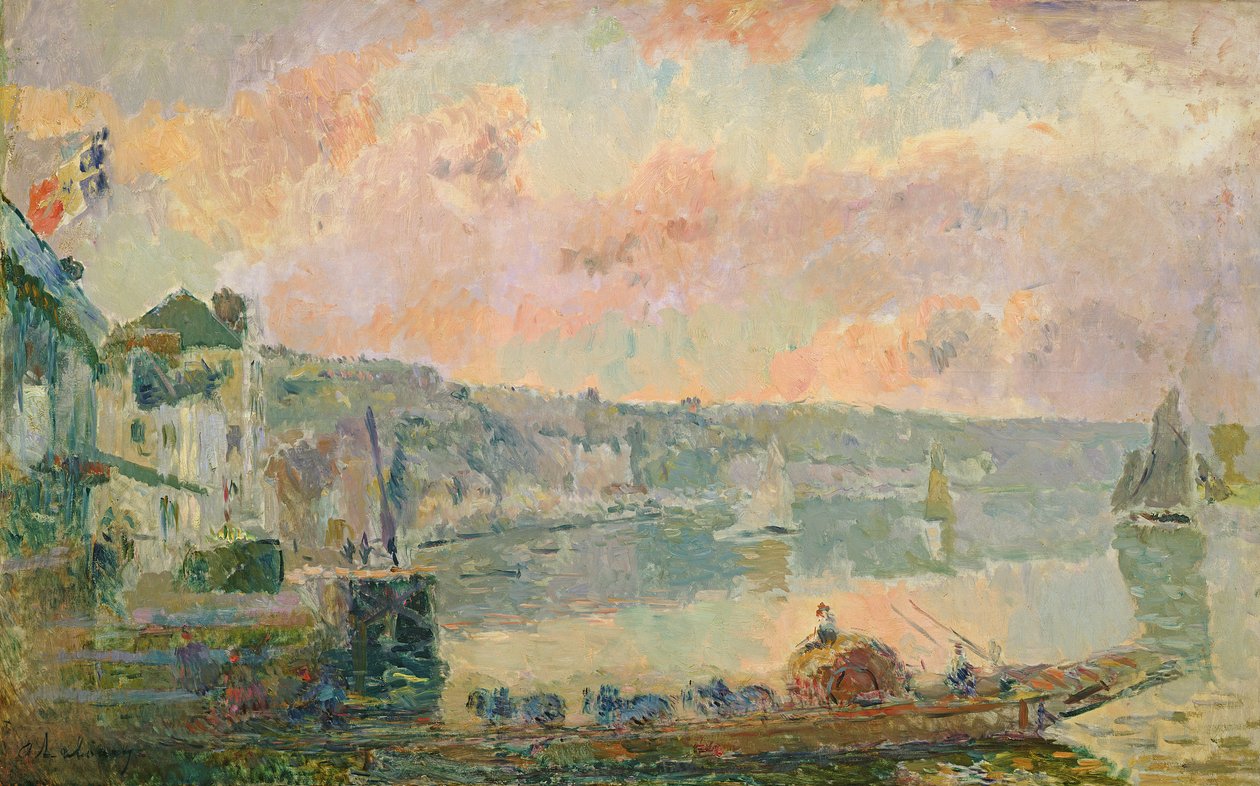 Trajekt v La Bouille od Albert Charles Lebourg