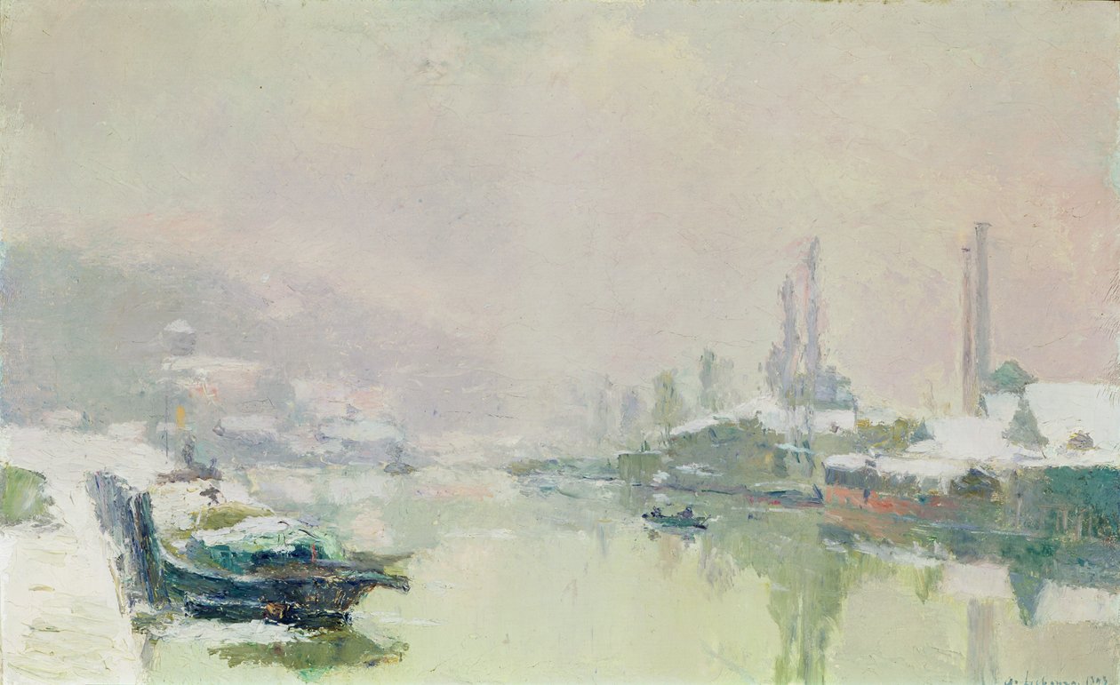 Ile Lacroix pod sněhem, 1893 od Albert Charles Lebourg
