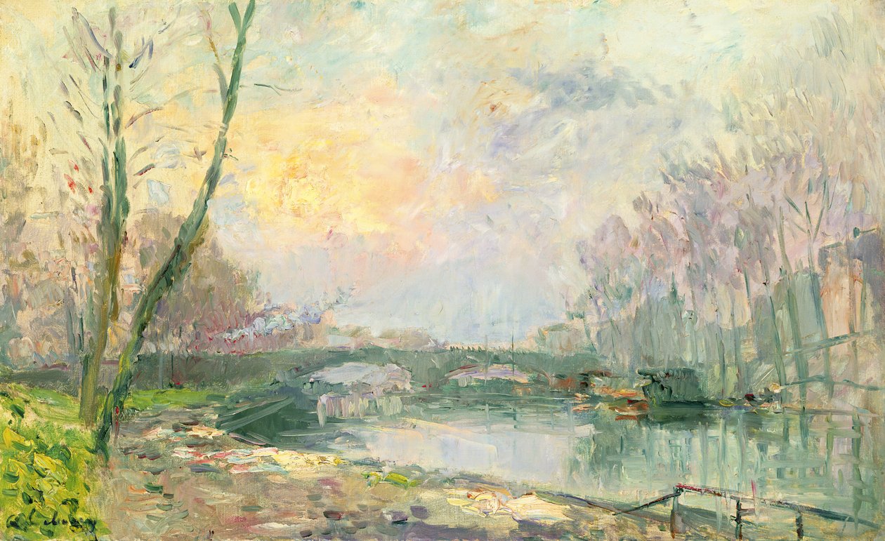Pohled na Seinu, Paříž od Albert Charles Lebourg