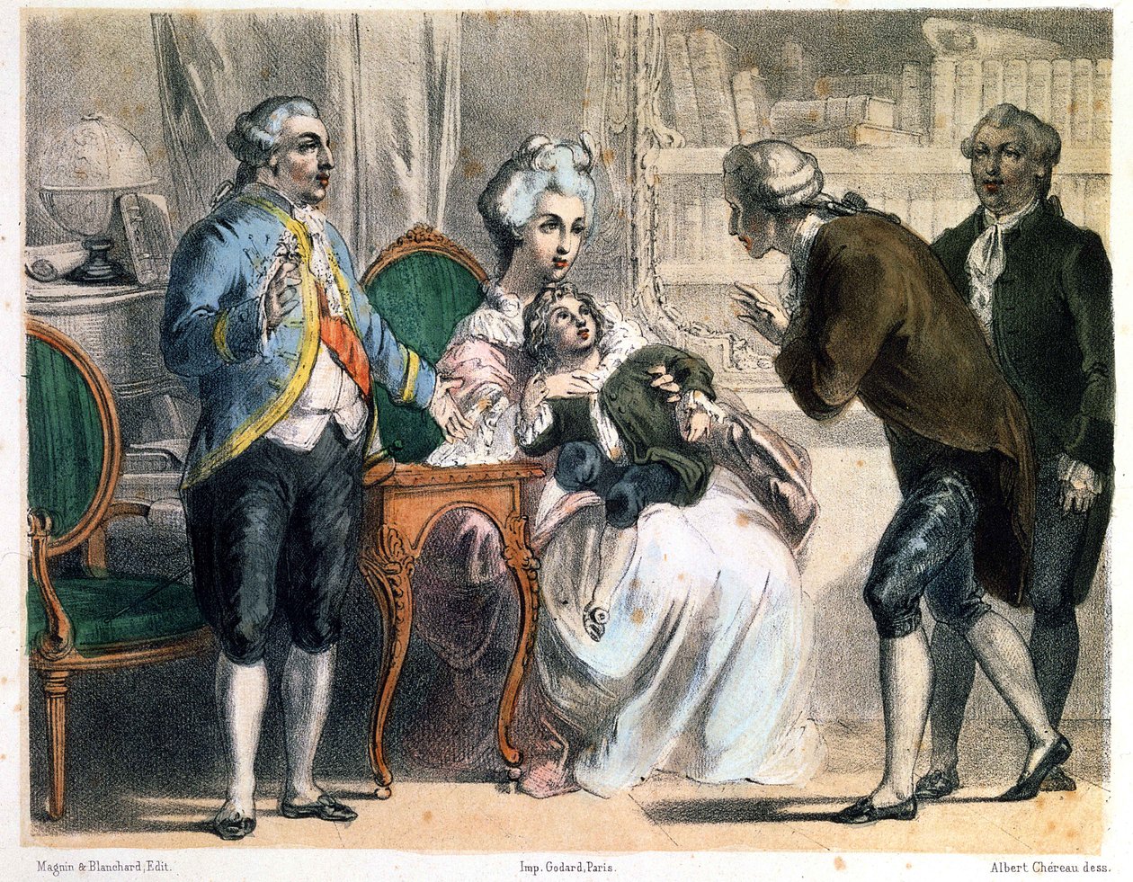 Parmentier daruje brambory Ludvíku XVI. a jeho rodině od Albert Chereau