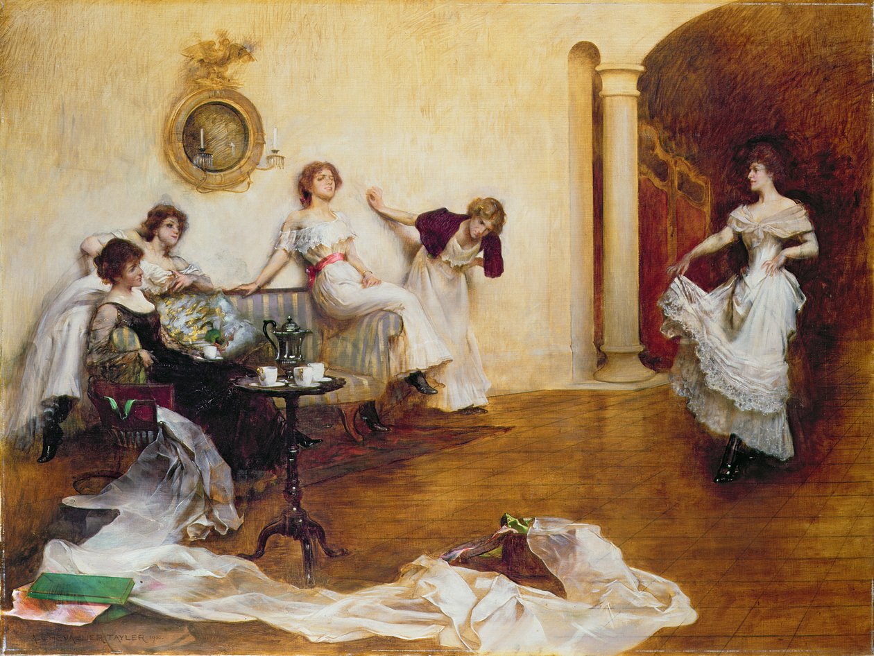 Hedvábí a satény, 1900 od Albert Chevallier Tayler