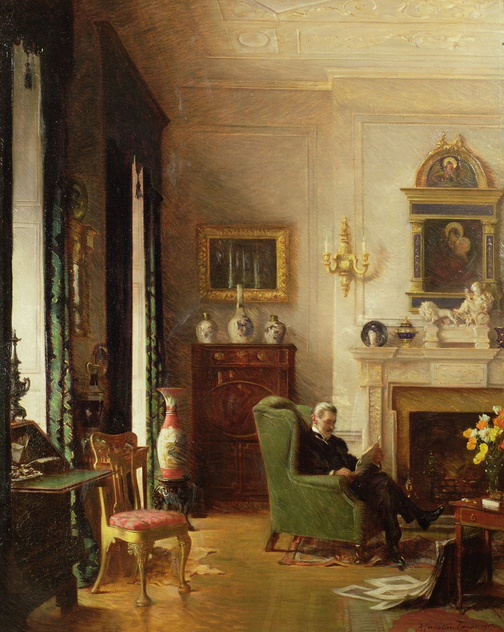 Šedý salon od Albert Chevallier Tayler