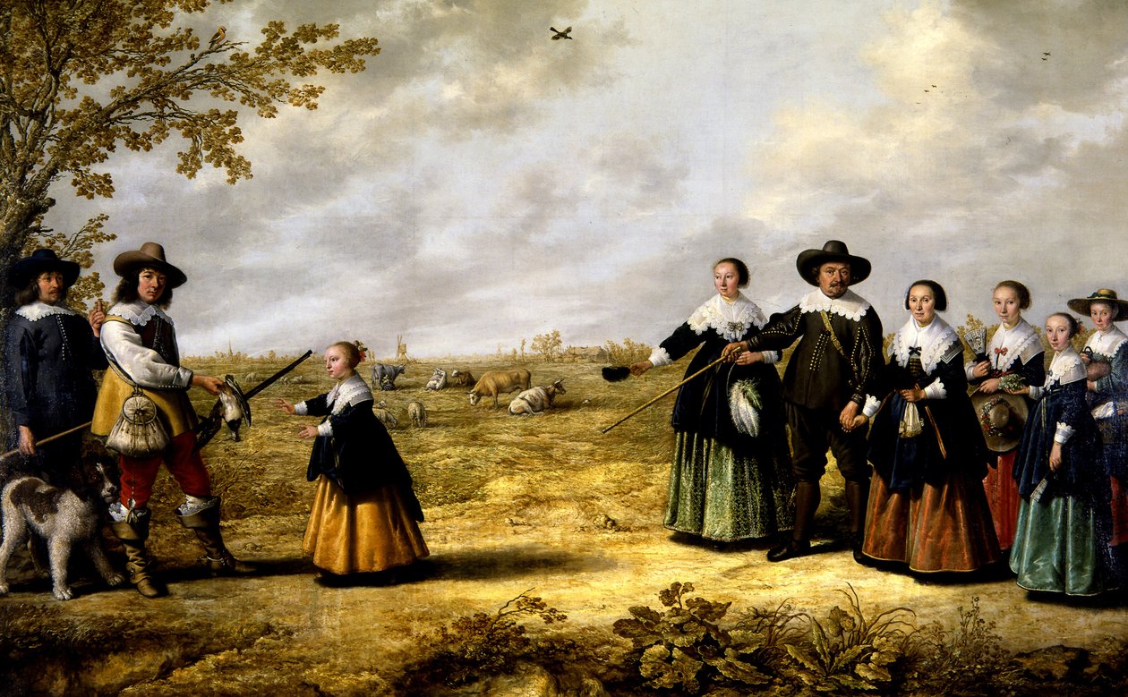 Portrét rodiny v krajině od Albert Cuyp