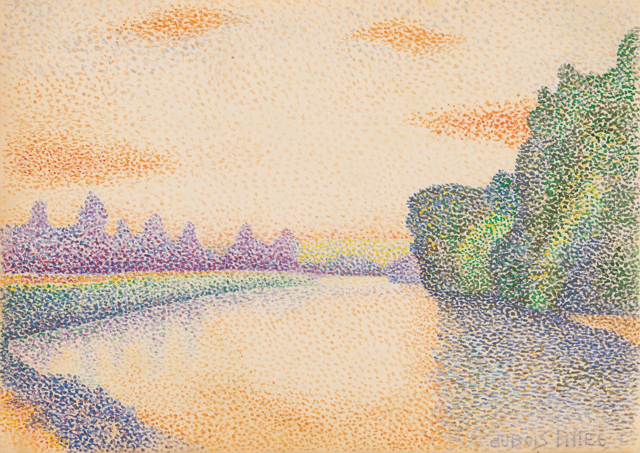 The Banks of the Marne at Dawn od Albert Dubois Pillet