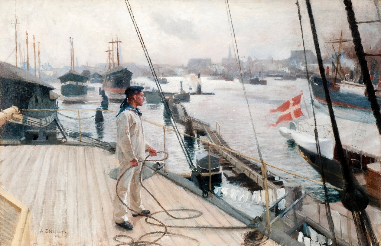 Z kodaňského přístavu I.Svenska od Albert Gustaf Aristides Edelfelt