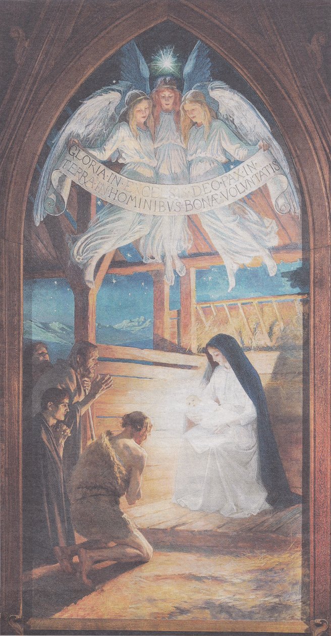 Uctívání pastýřů od Albert Gustaf Aristides Edelfelt