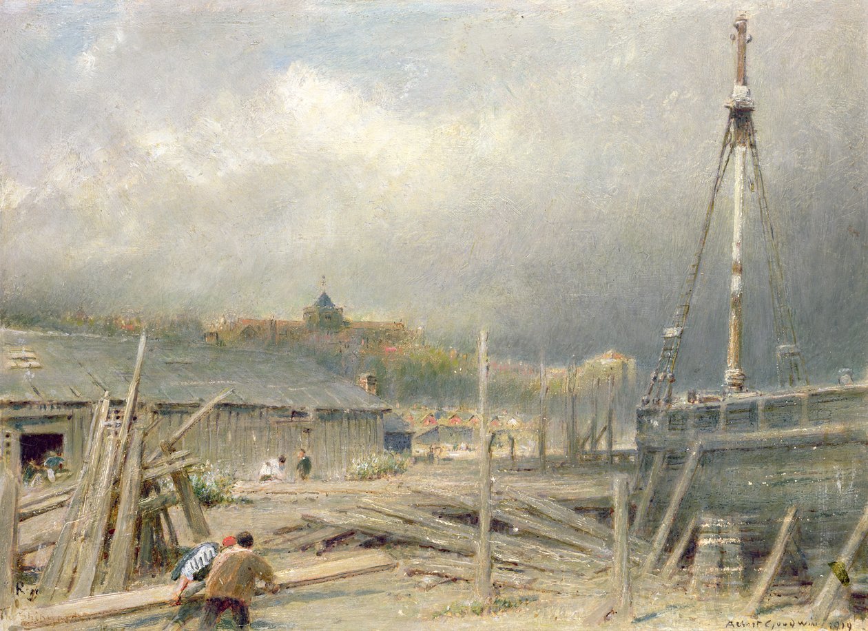 Stavba lodí, Žito od Albert Goodwin