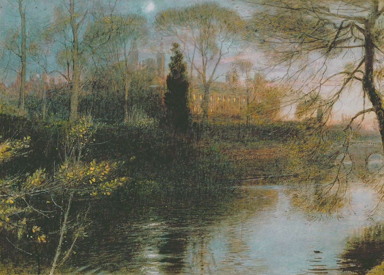 The Backs, Cambridge, 1908 od Albert Goodwin