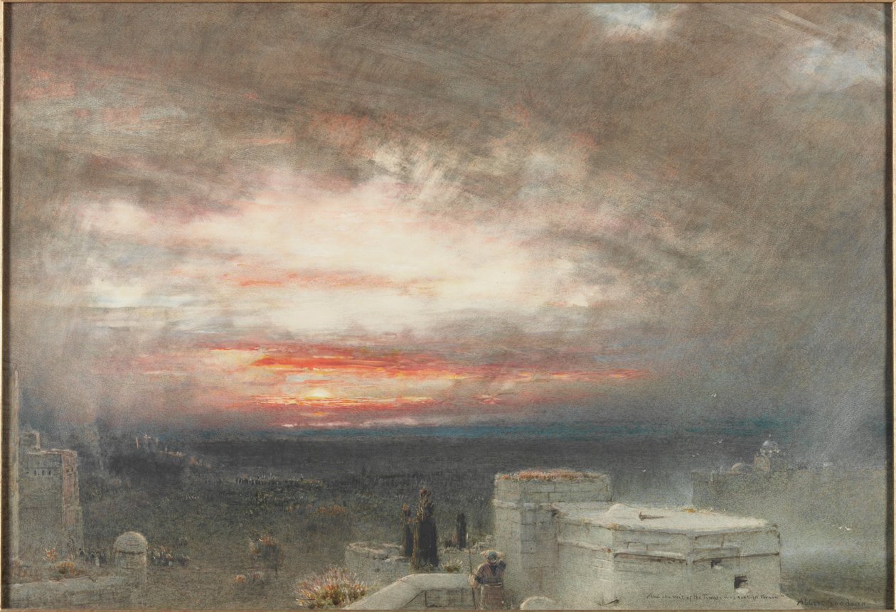The Veil of the Temple was Rent in Twain (bodycolour) od Albert Goodwin
